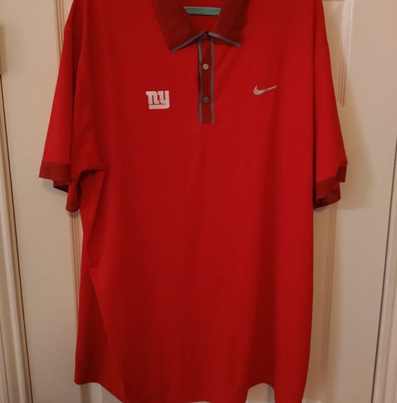 Nike Tiger Woods New York Giants NFL Short Sleeve Polo Shirt Men's sz XXL - Picture 2 of 10